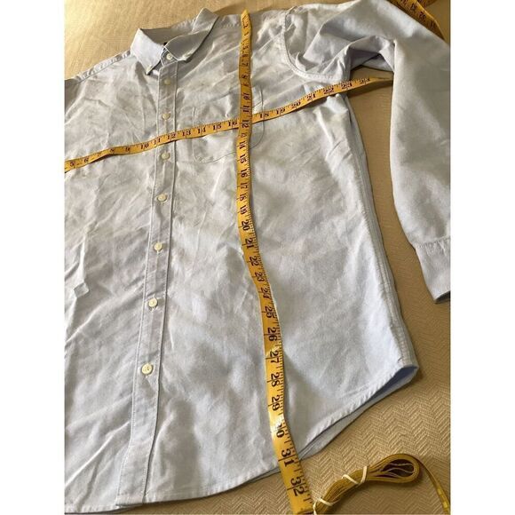 Men’s Classic Fit American Eagle Chambray Blue Dress Shirt LT - Picture 3 of 8